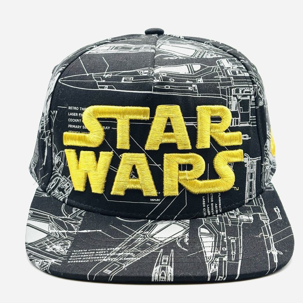 STAR WARS X-WING BLUEPRINT HAT CAP EBROIDERED LOGO SNAPBACK OSFM HOT NEW GEEKNET